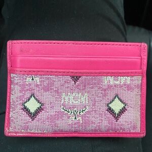 MCM Pink Card Holder